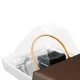 Hairdressing Wash Unit with Bed Head Spa Gabbiano Bali Brown