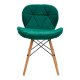 Scandinavian Velvet Chair 4Rico QS-186, Green