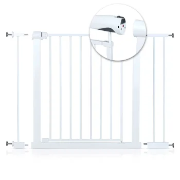 Nukido Safety Gate with Magnetic Lock (77-108.5 cm), White