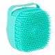 Silicone Pet Bath Brush with Shampoo Dispenser for Dogs and Cats, Mint