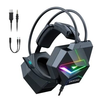 Onikuma X20 Gaming Headphones, Black