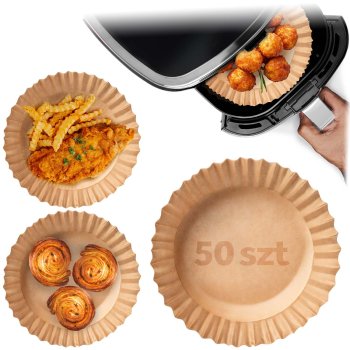 Baking Paper Liners for Air Fryer Berdsen BD-652, 20 cm, 50 Sheets