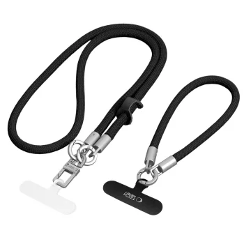 Tech-Protect C10S Rope Phone Lanyard Set - Black Titanium
