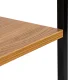 Industrial Bookshelf ModernHome 3-Tier Shelving Unit with Metal Frame, Wild Oak
