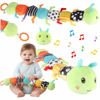 Interactive Sensory Toy for Infants - Musical Plush Caterpillar