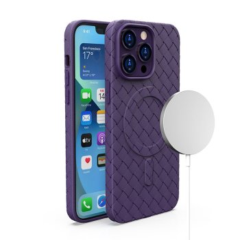 Woven Case MagSafe for iPhone 15 Pro, Purple