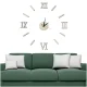 Stylish wall clock DIY 130cm Silver/Mirror