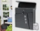 Modern Mailbox for Letters and Newspapers, Anthracite