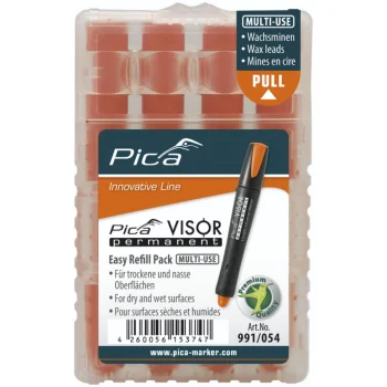 Pica VISOR Permanent Replacement Refills, 10 x 85 mm, Fluo-Orange