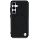 BMW Leather Half Textured MagSafe Case for Samsung Galaxy S25 - Black