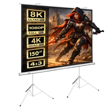 Maclean MC-712 Portable Projection Screen with Two Tripods, 150", 4:3, 300x225 cm