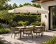 Rectangular Garden Umbrella with Tilt and Crank, 200x130 cm, Beige, MultiGarden