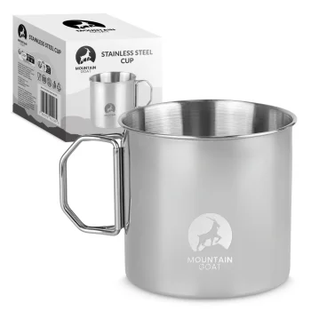 Mountain Goat Stainless Steel Camping Mug 350 ml