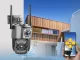 Dual-Lens Outdoor Rotating Wi-Fi IP Camera with Motion Detector, 6MP, Black