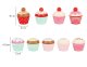Wooden Cupcake Set with Two-Tier Stand for Kids Toy Kitchen