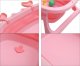 Large Foldable Baby Bathtub Collapsible Travel Bath, Silicone, Pink