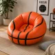 Inflatable Basketball Armchair Pouf Seat, 60 x 95 cm, Orange