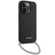 Karl Lagerfeld iPhone 14 Pro Case Saffiano Monogram Chain, Black