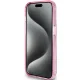 Guess Ring Stand Script Glitter MagSafe Case for iPhone 15 Pro Max - Pink
