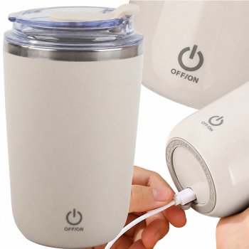 Self-Stirring Mug with USB Charging, 350ml, Beige