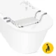 4Fizjo 1573 Submersible Bathtub Seat, White/Grey