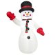 Large Inflatable Snowman with LED Lights, 180cm Christmas Yard Decoration