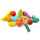 ECOTOYS Wooden Cutting Play Food Set with Fruits and Vegetables 13 pcs