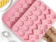 3D Silicone Ice Cube Tray (Hearts, Spheres, Diamonds), 24 Cubes