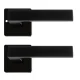 Ruhhy 00021937 Internal Door Handle Set with Escutcheon, Matte Black