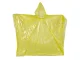 Pocket Rain Poncho with Hood 130 x 125 cm, Yellow