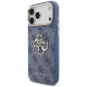 Guess 4G Classic Logo case for iPhone 18 Pro Max / 17 Pro Max, blue, with strap