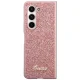 Guess Samsung Galaxy Z Fold 5 Case Glitter Script, Pink