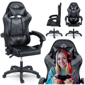 Ergonomisks spēļu krēsls Sofotel Draknor, melns/pelēks