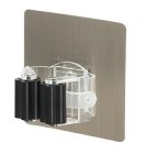 Self-adhesive holder for mop and broom, 8x8 cm