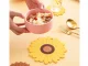 Silicone Coaster / Pot Pad, Flower Design, 5x5 cm