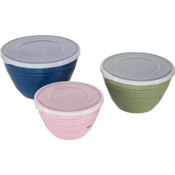Emsa Prep & Bake mixing bowl set with lids, 3 bowls