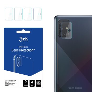 Samsung Galaxy A71 4G 3MK Lens Protection Back Camera Hybrid Glass Protector, 4 pcs.