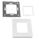 Maclean MCE730W Single Glass Frame, 86x86 mm, White