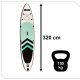 Piepūšams Vienvietīgs SUP Dēlis Atpūtai Brīvā Dabā, 320cm (līdz 150kg) l Inflatable One-Seater SUP Board for...