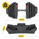 4FIZJO Premium Adjustable Dumbbell 40 kg with Tray, Black