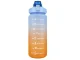 Motivational Water Bottle with Straw and Scale, 2000 ml, Blue/Orange