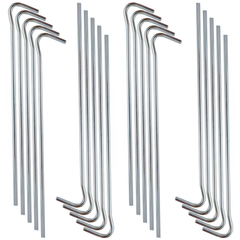 Tent Pegs Steel Stakes – 18cm, 20 Pack, Silver