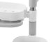Wall-Mounted Soap Dish with Towel Holder, White/Grey