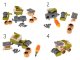 Set 2in1 with children\'s tools in farm style + figures