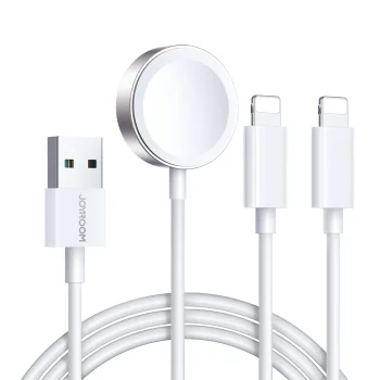 Joyroom S-IW007 3-in-1 USB-A Magnetic Charger and Lightning Cable 1.2m, White