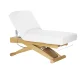 Electric SPA Treatment Couch Sillon Siesta White with Light Wood Base