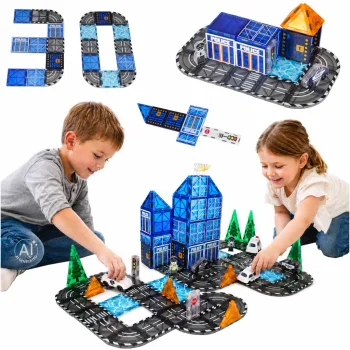 Police Magnetic Construction Blocks, 91 Pieces
