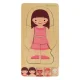 Wooden educational puzzle \"Montessori\" anatomy, studying the parts of the body, girl