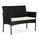 Polyrattan Garden Furniture Set 4-Piece MultiGarden, Black