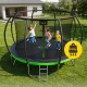 4Fizjo PRO Kids Garden Trampoline with Safety Net, 435 cm (14FT), Green/Black